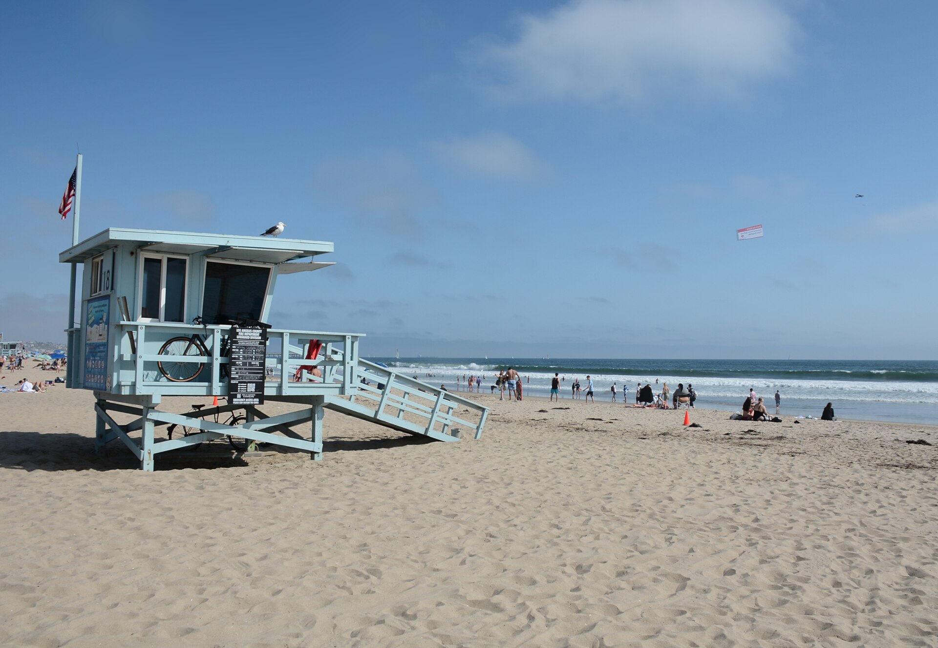 Lifeguard tower at Venice Beach County Park in Venice, Florida.